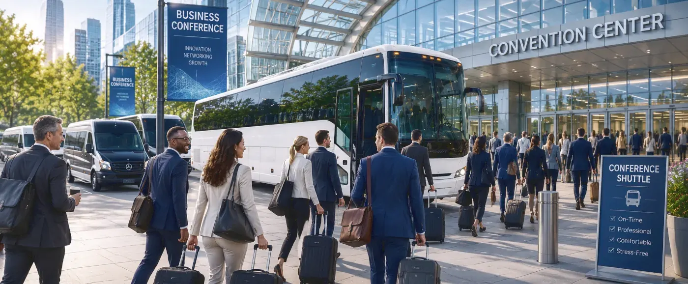 Coordinated convention and corporate group transportation